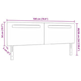 LED Headboard Cappuccino 180 cm Faux Leather 42007312