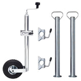 Jockey Wheel 48 mm with 2 Support Tubes and 3 Split Clamps 3214426