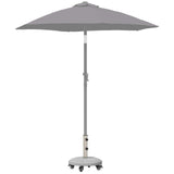 Granite Parasol Base with Wheels for 4-5 cm Pole 27.2 kg Grey 42034379