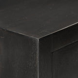 Drawer Cabinet Black and Gold 45x30x105 cm Solid Mango Wood 286513
