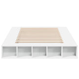 Bed Frame without Mattress White 135x190 cm Double 3280496
