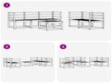 Outdoor Sofa Set 6 pcs Natural Solid Acacia Wood 3365992