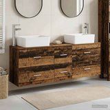 Bathroom Cabinet Set 3 pcs Old Wood 53 x 34.5 x 63 cm 3405865