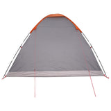 Camping Tent Grey and Orange 6-Person Polyester and Steel 42028654