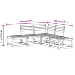 ZNTS 5 Piece Garden Sofa Set White Solid Wood Pine 3216956