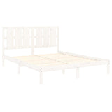 Bed Frame without Mattress White Pine 160x200 cm Solid Wood 3105611