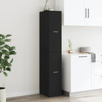Apothecary Cabinet Black 30x41x174.5 cm Engineered Wood 3309628