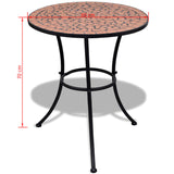 ZNTS 3 Piece Bistro Set Ceramic Tile Terracotta 271770