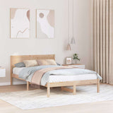 Bed Frame Brown 140 x 190 cm Solid Pine wood 872194
