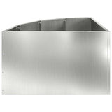 Corner Planter Silver 60 x 60 x 35 cm Galvanised steel 883645
