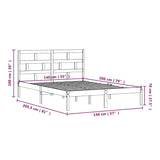 3101218 Bed Frame without Mattress Solid Wood 140x200 cm
