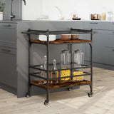 Kitchen Trolley Smoked Oak 82x40x78.5 cm Engineered Wood 842363