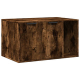 Cat Litter Box Enclosure Smoked Oak 80x50x45 cm Engineered Wood 857737