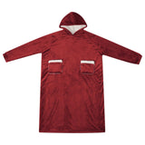 Blanket Hoodie Bordeaux Red L Fleece and Flannel 42017212