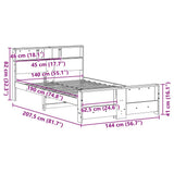 Bed Frame with Headboard Brown 140 x 190 cm Engineered Wood 877239