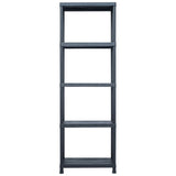 Storage Shelf Rack Black 125 kg 60x30x180 cm Plastic 45674