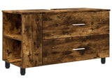 Bathroom Vanity Unit Smoked Oak 80 x 35 x 60 cm Engineered Wood 889390