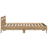 Bed Frame Artisan Oak 203 x 185 x 70 cm Engineered Wood 3385626