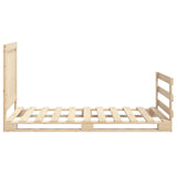 Bed Frame without Mattress with Headboard 100x200 cm Solid Wood 3281539
