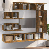 7 Piece TV Cabinet Set Smoked Oak Engineered Wood 3114563