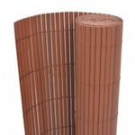 Double-Sided Garden Fence 110x500 cm Brown 317164