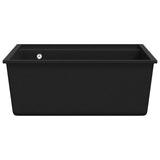 Kitchen Sink with Overflow Hole Black Granite 147061