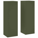 Plant Stand 2 pcs Olive green 24 x 24 x 75 cm Steel 865823