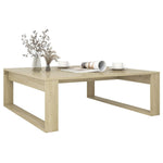 ZNTS Coffee Table Sonoma Oak 100x100x35 cm Engineered Wood 808633