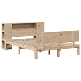 Bookcase Bed without Mattress 135x190 cm Double Solid Wood Pine 3322626