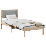 Bed Frame with Upholstered Headboard Light Grey 80 x 200 cm 878289