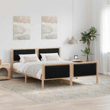Bed frame Brown and black 150 x 200 cm Solid pine wood 3394315