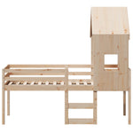 High Sleeper Bed without Mattress 80x200 cm Solid Wood Pine 3282010