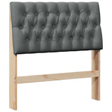 Upholstered Headboard Dark Grey 90 cm Solid Pine Wood 879360