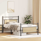Bed Frame without Mattress Sonoma Oak 107x203 cm Engineered Wood 4106806