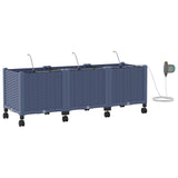 Garden Planter with Irrigation&Wheels 3 pcs Grey PP 3423083