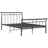 Bed Frame without Mattress Black Metal 120x200 cm 325036