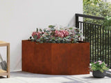 Corner Planter Rusty 60 x 60 x 50 cm Weathering steel 883667