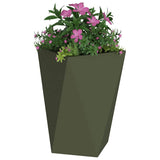 Planter Olive Green 50 x 50 x 75 cm Steel 883800