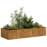 Planter Rusty 200x80x40 cm Weathering Steel 860758