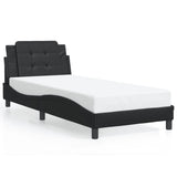 Bed Frame without Mattress "Zadar" Black 100x200 cm Faux Leather 3208163