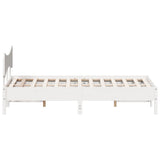 Bed Frame without Mattress White 160x200 cm Solid Wood Pine 3328227