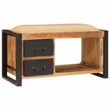 Storage Bench Brown 80 x 35 x 40 cm Solid Mango wood 4015983