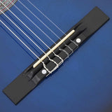 12 Piece Western Classical Guitar Set with 6 Strings Blue 38 70135