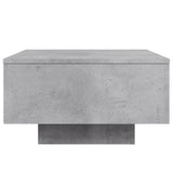 Coffee Table with LED Lights Concrete Grey 55x55x31 cm 836577