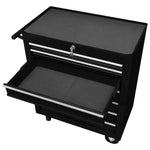 ZNTS Workshop Tool Trolley with 7 Drawers Black 147174