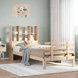 Bookcase Bed without Mattress 100x200cm Solid Wood Pine 3322753