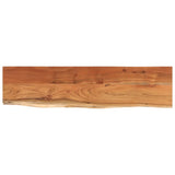 Wall Shelf 120x30x3.8 cm Rectangular Solid Wood Acacia Live Edge 370290