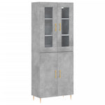 Highboard Concrete Grey 69.5x34x180 cm Engineered Wood 3198205