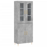 Highboard Concrete Grey 69.5x34x180 cm Engineered Wood 3198205