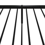Metal Bed Frame without Mattress with Footboard Black 107x203cm 350878
